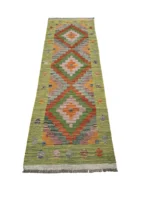 Tappeto Passatoia Geometrico 198x64 cm in Lana – Stile Orientale Colorato - immagine 5