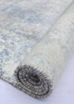 Tappeto Tencel Handloom Lusso Rettangolare Grigio Azzurro Beige – Moderno - immagine 5