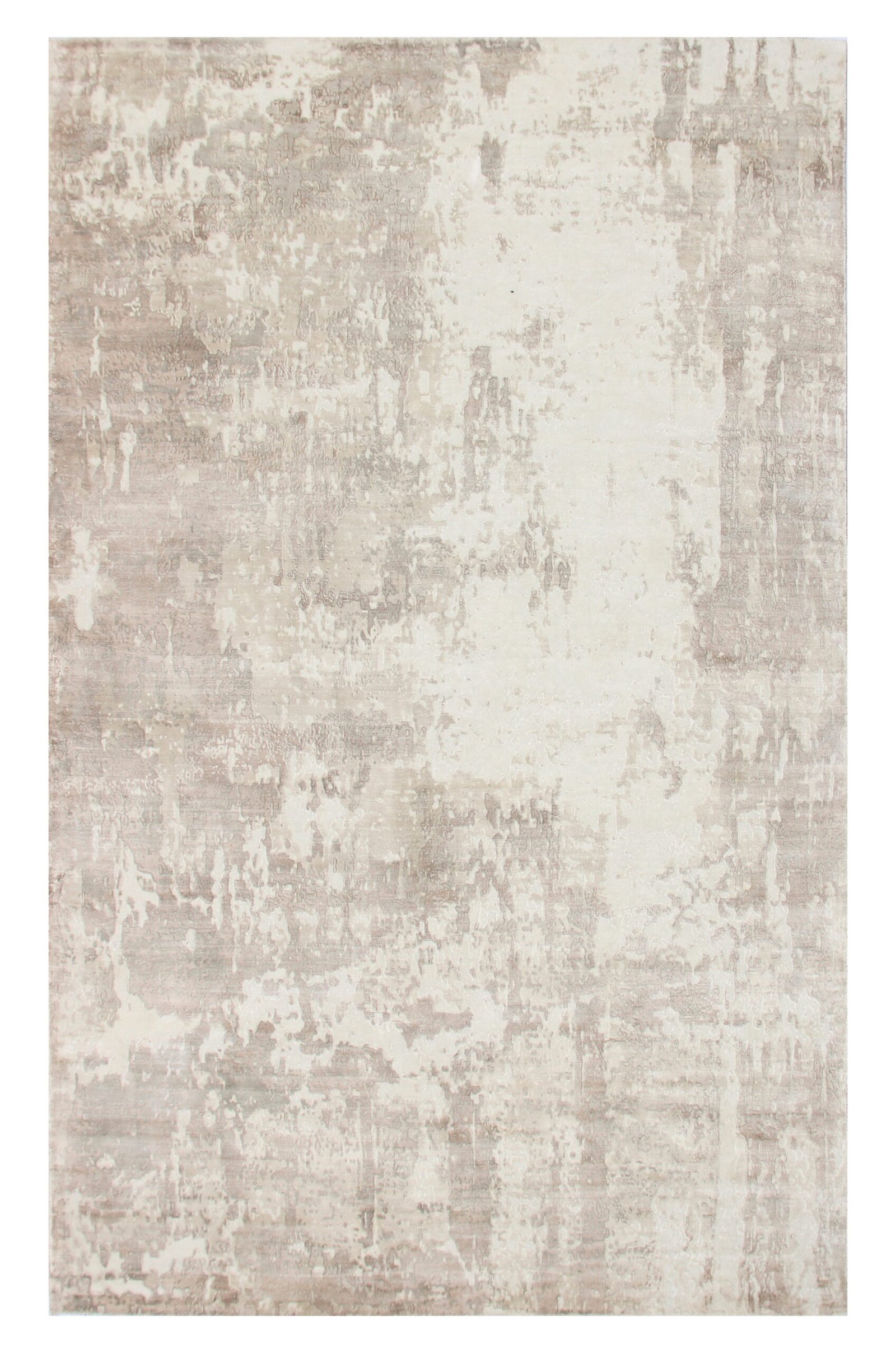 IMG 1030 Tappeto Tencel Moderno Beige e Grigio Rettangolare – Morbido e Resistente, Design Astratto - immagine 1