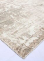 Tappeto Tencel Moderno Beige e Grigio Rettangolare – Morbido e Resistente, Design Astratto - immagine 3