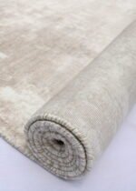 Tappeto Tencel Moderno Beige e Grigio Rettangolare – Morbido e Resistente, Design Astratto - immagine 5