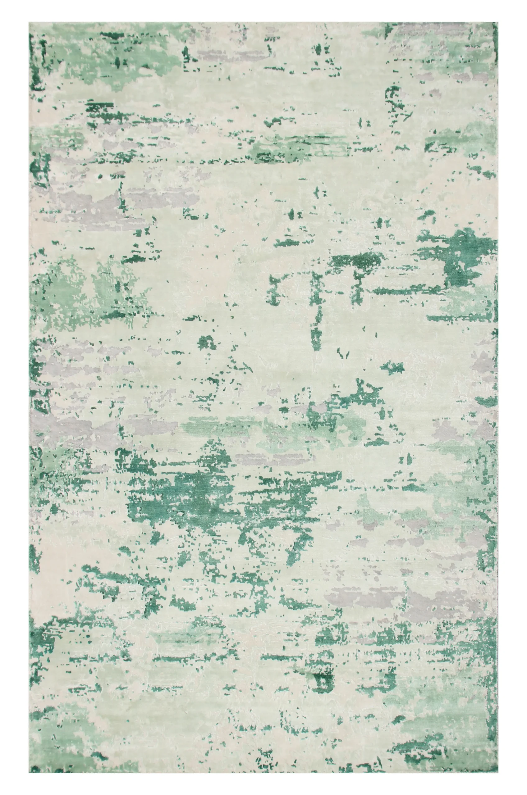 IMG 1057 Tappeto Tencel Handloom Soft Glow Verde Menta – Tappeto Moderno Astratto di Lusso - immagine 1