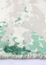Tappeto Tencel Handloom Soft Glow Verde Menta – Tappeto Moderno Astratto di Lusso - immagine 3