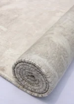 Tappeto Tencel Fatto a Mano Moderno – Effetto Seta Beige e Grigio | 150×100 – 300×200 cm - immagine 2