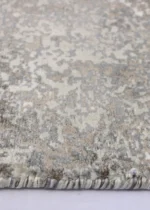 Tappeto in Tencel Handloom Moderno Grigio Beige – Artigianale di Lusso - immagine 3