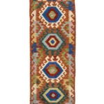 Tappeto Passatoia Geometrico 200x64 cm – Design Orientale Multicolore Moderno