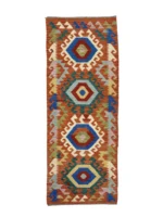 Tappeto Passatoia Geometrico 200x64 cm – Design Orientale Multicolore Moderno