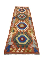 Tappeto Passatoia Geometrico 200x64 cm – Design Orientale Multicolore Moderno - immagine 8