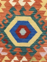 Tappeto Passatoia Geometrico 200x64 cm – Design Orientale Multicolore Moderno - immagine 6