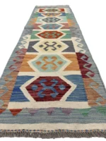 Tappeto Kilim Geometrico Multicolore 201x62 cm – Stile Artigianale Moderno - immagine 6