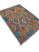 Tappeto Kilim 116x85 cm Tessuto a Mano – Tappeto Multicolore Stile Etnico - immagine 3