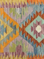 Tappeto Kilim 121x75 cm Artigianale Multicolore in Lana – Stile Etnico - immagine 4