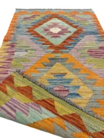Tappeto Kilim 121x75 cm Artigianale Multicolore in Lana – Stile Etnico - immagine 3