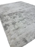 Tappeto Tencel Handloom 200x150 cm Grigio Bianco – Elegante ed Ecologico - immagine 5