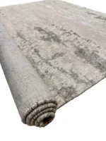 Tappeto Tencel Handloom 200x150 cm Grigio Bianco – Elegante ed Ecologico - immagine 3