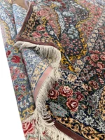 Tappeto Qum Seta Persiano 150x102 cm Annodato a Mano Certificato - immagine 2