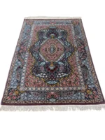 Tappeto Qum Seta Persiano 150x102 cm Annodato a Mano Certificato - immagine 10