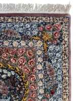 Tappeto Qum Seta Persiano 150x102 cm Annodato a Mano Certificato - immagine 6