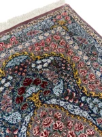 Tappeto Qum Seta Persiano 150x102 cm Annodato a Mano Certificato - immagine 5