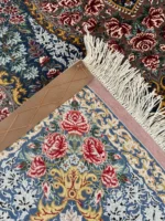 Tappeto Qum Seta Persiano 150x102 cm Annodato a Mano Certificato - immagine 3