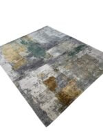 Tappeto Moderno Astratto in Bambù e Seta 244x201 cm per Soggiorno - immagine 9