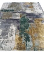 Tappeto Moderno Astratto in Bambù e Seta 244x201 cm per Soggiorno - immagine 7