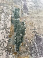 Tappeto Moderno Astratto in Bambù e Seta 244x201 cm per Soggiorno - immagine 5