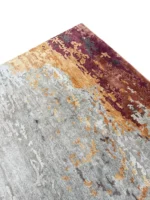 Tappeto Moderno Astratto 300x252 cm in Bambù e Seta per Soggiorno - immagine 9