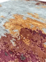 Tappeto Moderno Astratto 300x252 cm in Bambù e Seta per Soggiorno - immagine 8