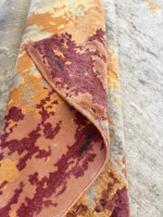 Tappeto Moderno Astratto 300x252 cm in Bambù e Seta per Soggiorno - immagine 5