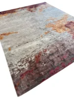 Tappeto Moderno Astratto 300x252 cm in Bambù e Seta per Soggiorno - immagine 3