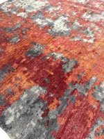 Tappeto Moderno Astratto 301x251 cm in Bambù e Seta per Soggiorno - immagine 4