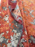 Tappeto Moderno Astratto 301x251 cm in Bambù e Seta per Soggiorno - immagine 3