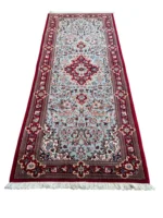 Tappeto Persiano Qum 194x84 cm Extra – Passatoia Elegante Annodata a Mano - immagine 8