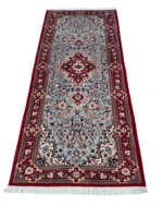 Tappeto Persiano Qum 194x84 cm Extra – Passatoia Elegante Annodata a Mano - immagine 7