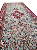 Tappeto Persiano Qum 194x84 cm Extra – Passatoia Elegante Annodata a Mano - immagine 4
