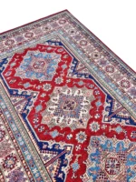 Tappeto Kazak Extra Persiano 267x175 cm Rosso e Blu – Afghanistan - immagine 6
