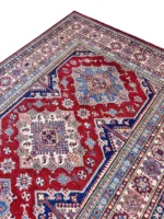 Tappeto Kazak Extra Persiano 267x175 cm Rosso e Blu – Afghanistan - immagine 5