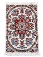 Tappeto Qum Extra qualità persiano 88x62 cm con medaglione floreale - immagine 4