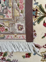 Passatoia Persiana Floreale Crema 220x81 cm – Tappeto Orientale Elegante Annodato a Mano - immagine 2