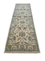 Passatoie per Ingresso Eleganti – Passatoia Afghanistan 244x83 cm Floreale Crema e Blu-Grigio - immagine 7