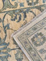 Passatoie per Ingresso Eleganti – Passatoia Afghanistan 244x83 cm Floreale Crema e Blu-Grigio - immagine 3