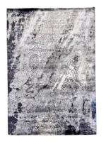 Tappeto Decor Bambù e Seta 240x170 cm Astratto Grigio e Blu - immagine 8