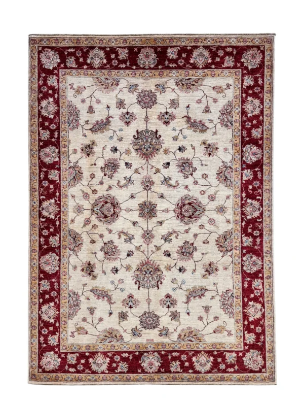 Tappeto Ziegler Extra Persiano 244x176 cm rettangolare con fondo avorio,
