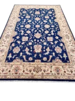 Tappeto Ziegler Extra Persiano 267x170 cm blu navy e avorio con medaglione centrale - immagine 6