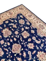 Tappeto Ziegler Extra Persiano 267x170 cm blu navy e avorio con medaglione centrale - immagine 4