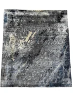 Tappeto Decor Bambu Seta 295x245 cm Astratto Grigio Blu e Beige - immagine 11
