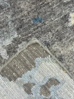 Tappeto Decor Bambu Seta 295x245 cm Astratto Grigio Blu e Beige - immagine 10