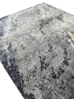 Tappeto Decor Bambu Seta 295x245 cm Astratto Grigio Blu e Beige - immagine 6