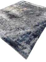 Tappeto Decor Bambu Seta 295x245 cm Astratto Grigio Blu e Beige - immagine 5